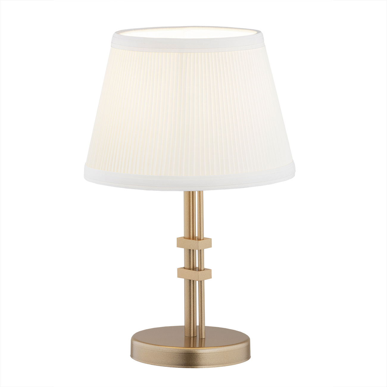 Arani Table Lamp, 1 Lamp, Cream Lampshade, Old Gold, 20cm Width