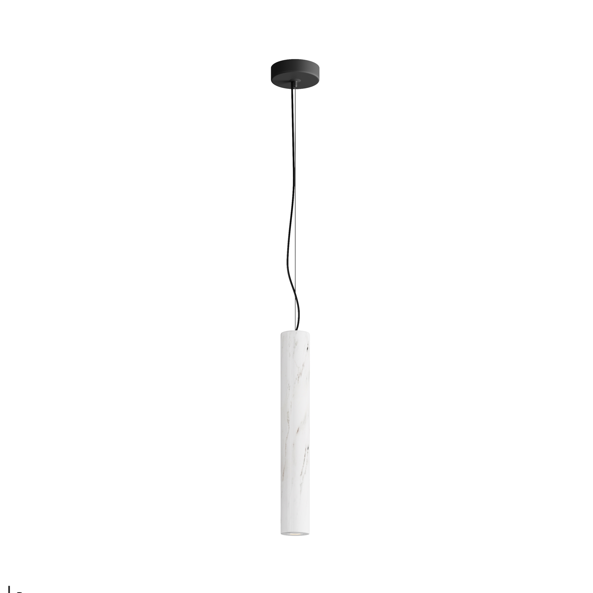 Basic Texture White Marble Pendant Light, Colour Switchable LED, Warm White - Cool White