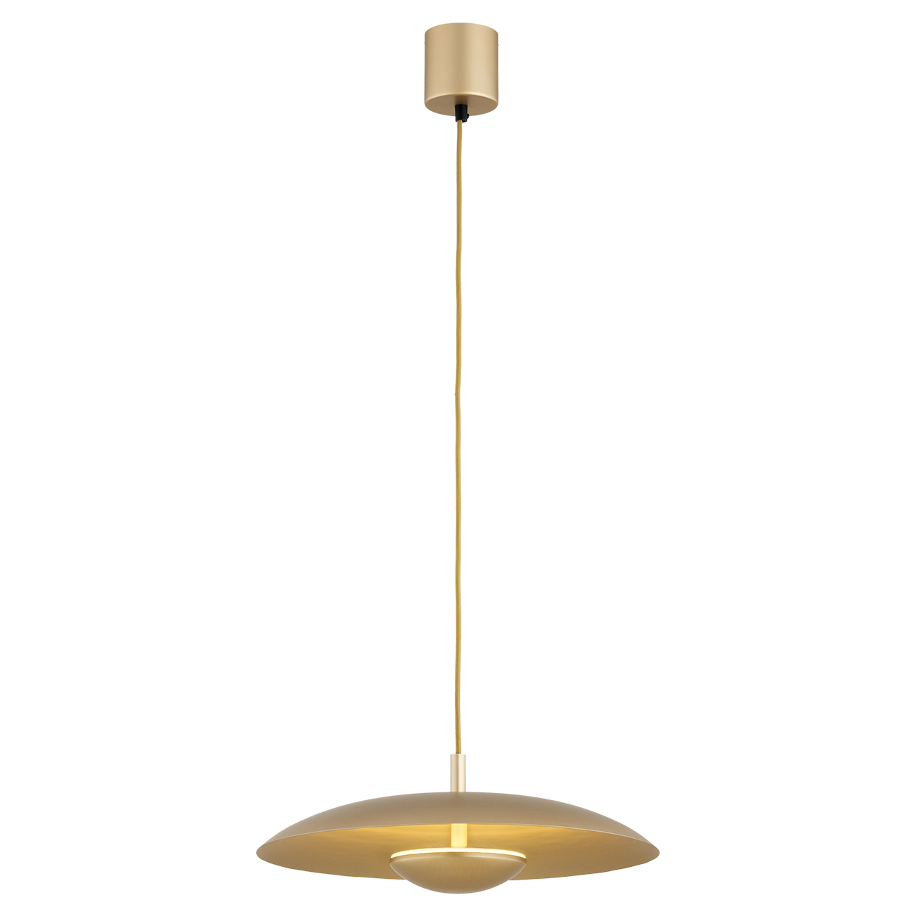 Bolan Gold LED Pendant Light, 12.5W, 3000K, Steel, 42cm Diameter