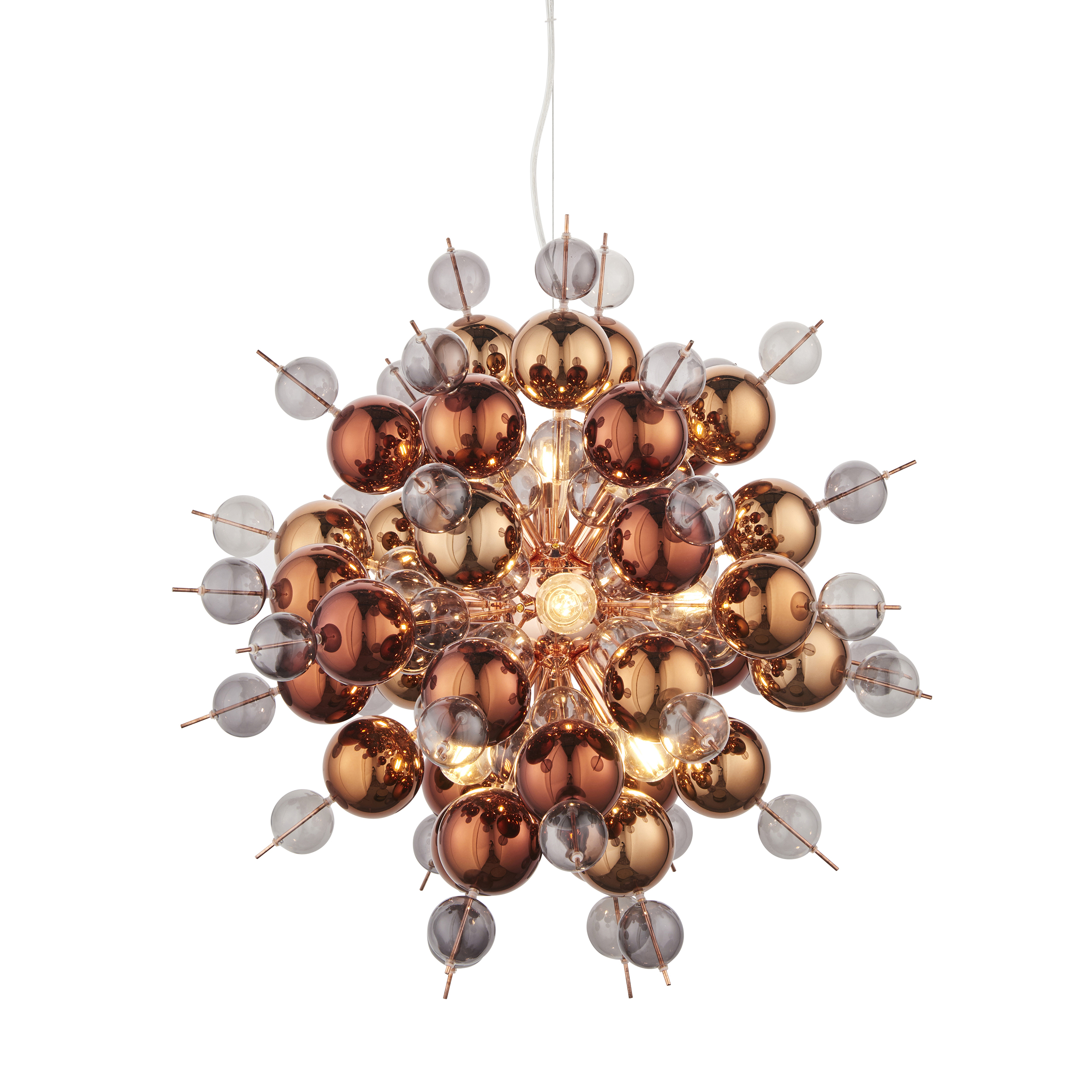 Interstellar Pendant Lamp, Copper & Tinted Glass, 63cm