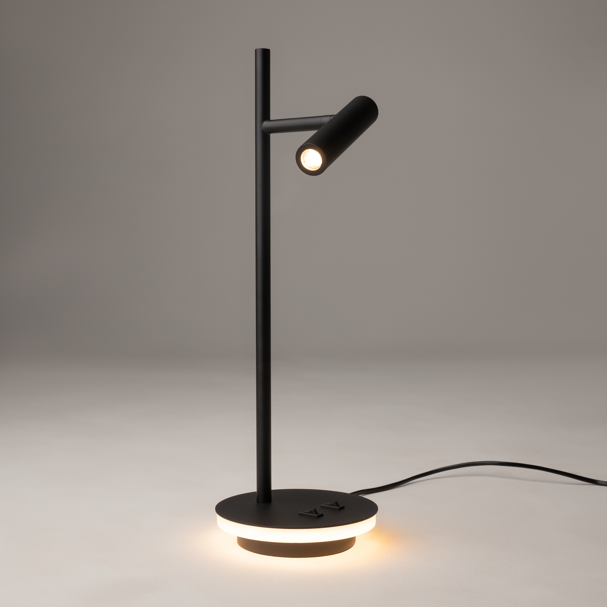 Estudo Black LED Table Lamp, Warm White 3000k, 2 Light, 45.50 Height