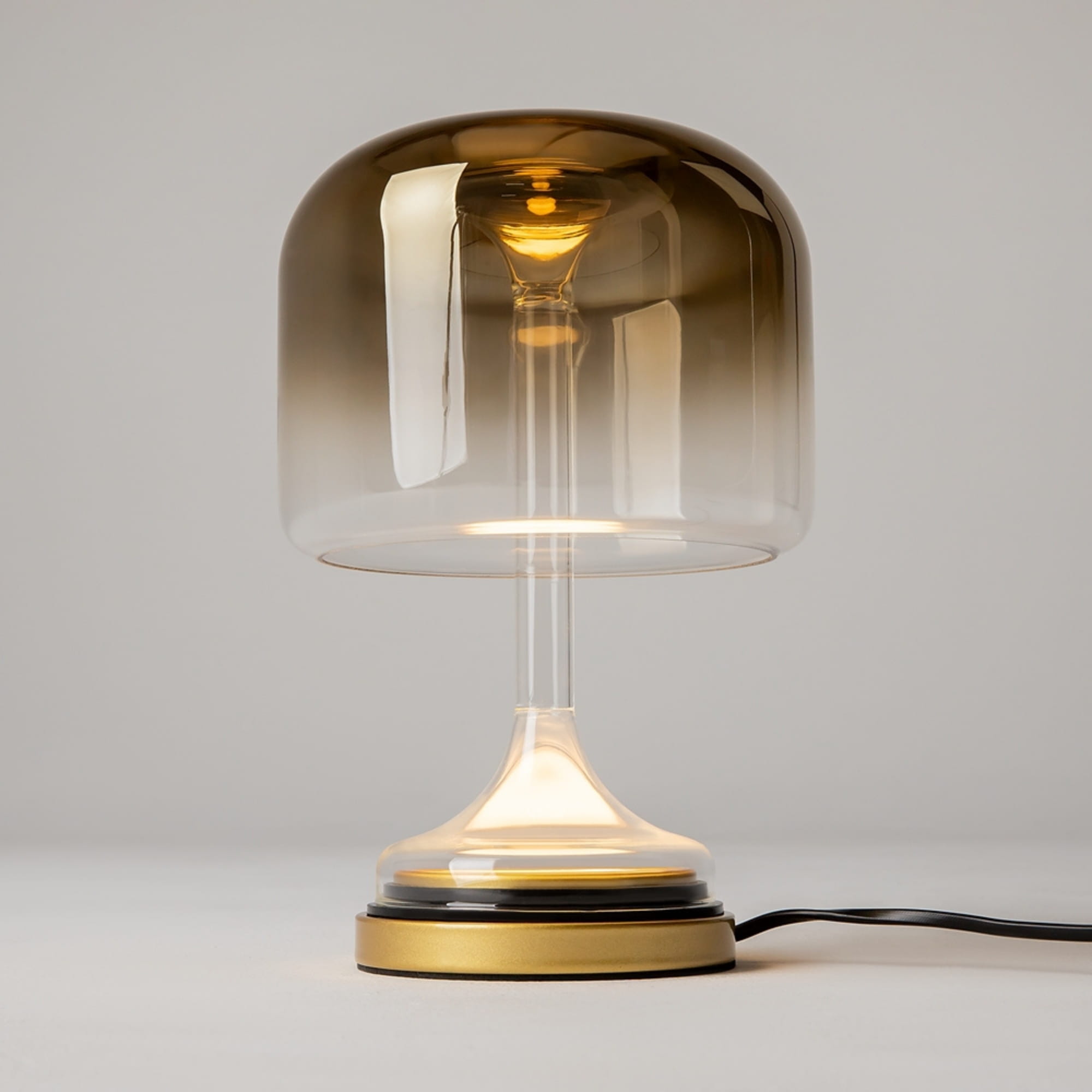 Spirito Small Gold Glass Dimmable LED Table Lamp, 13W, 3000K, 28cm Height
