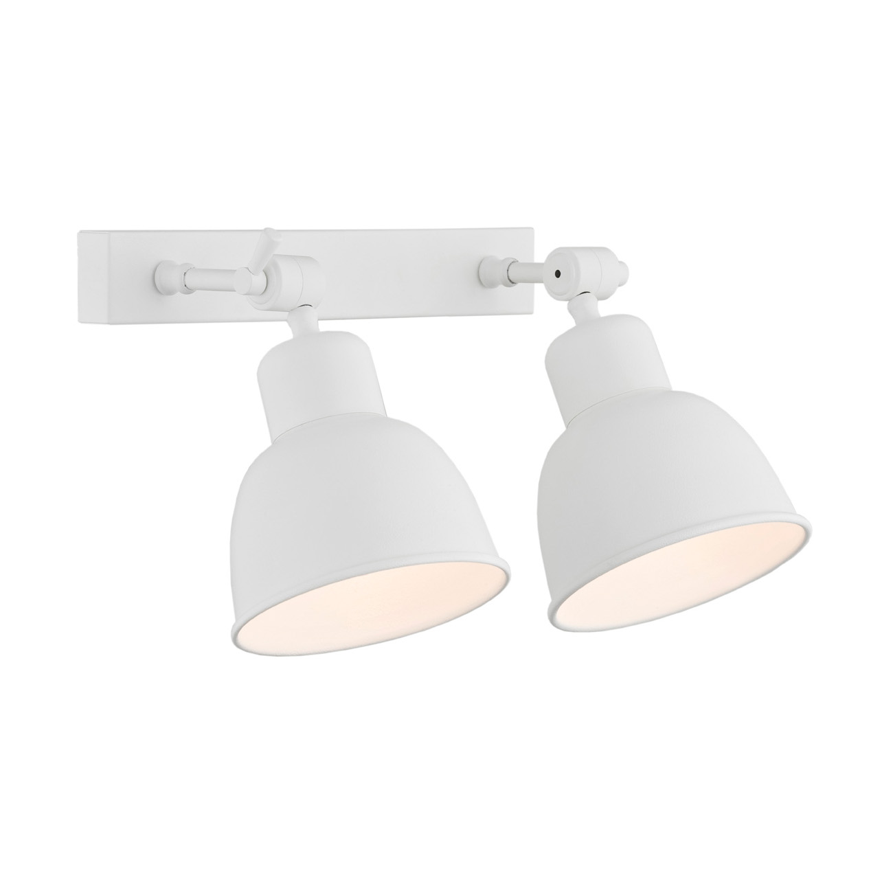 Fratu 2 Lamp Wall Light, Adjustable Shades, White