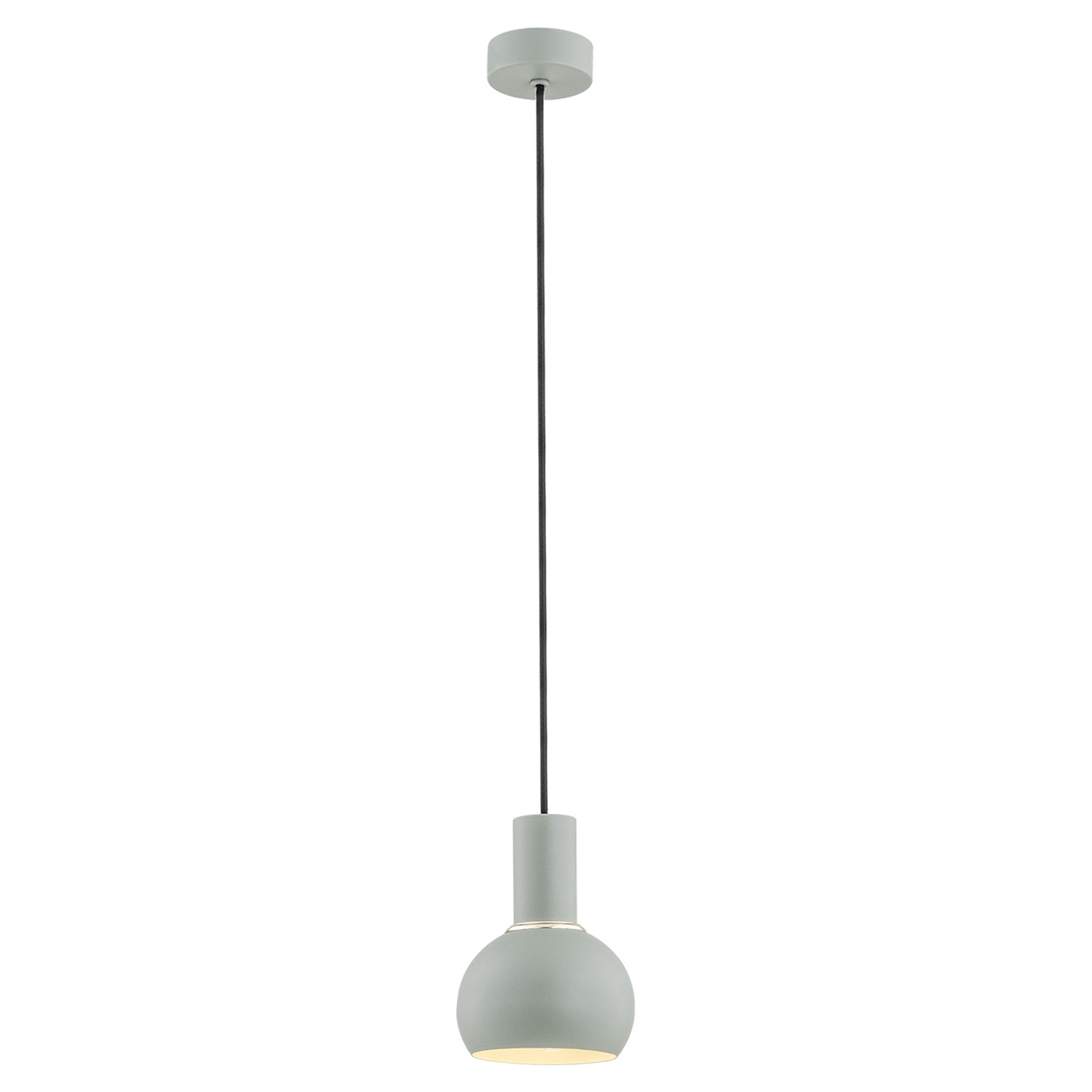 Ines Pendant Lamp, Teardrop, 1 Light, Sage, 14cm Width