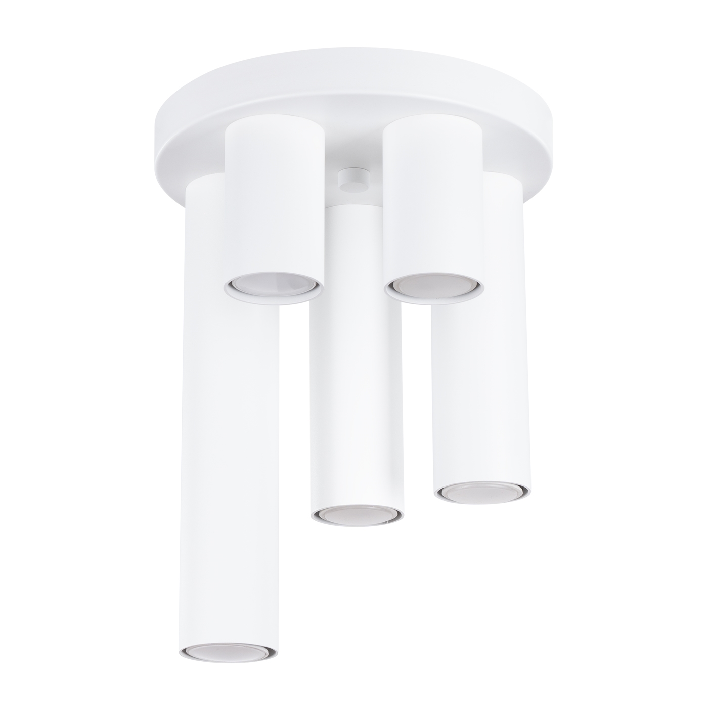 Laguna 5 Lamp Cylinder Ceiling Light, White Metal, GU10, 25cm Diameter