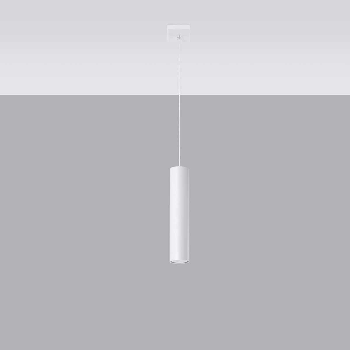 Laguna Single Pendant Lamp, White, Metal, GU10, 8cm Diameter