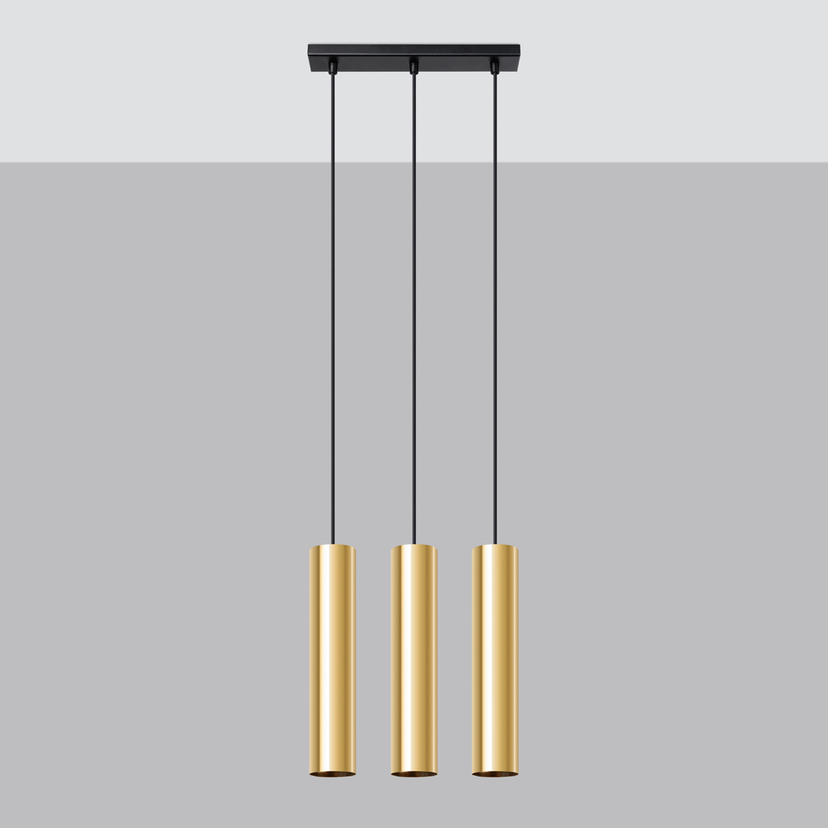 Laguna 3 Lamp Bar Pendant Lamp, Gold, Metal, GU10, 45cm Length