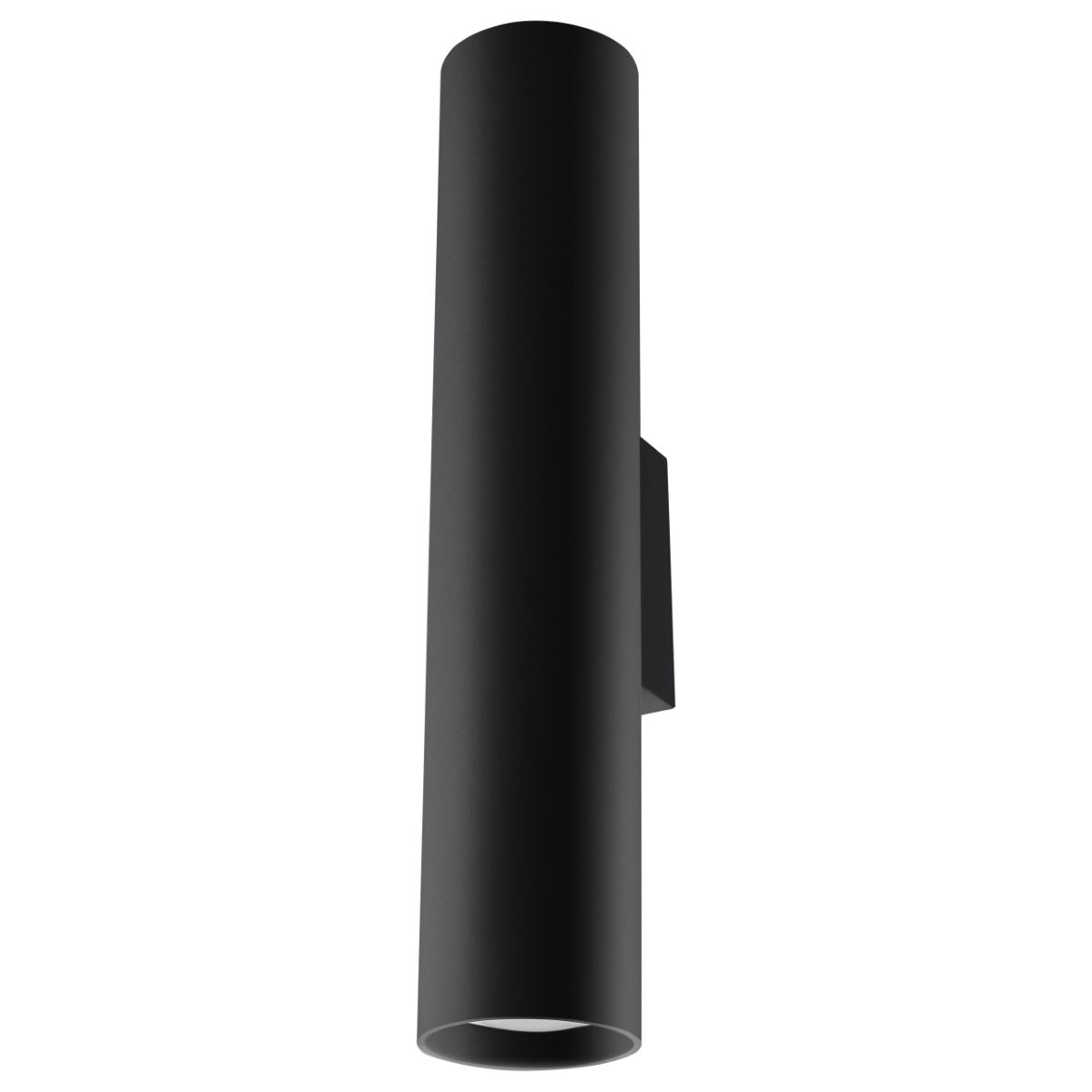 Laguna Up & Down Cylinder Wall Lamp, Black, 2 Light, GU10, 30cm Height
