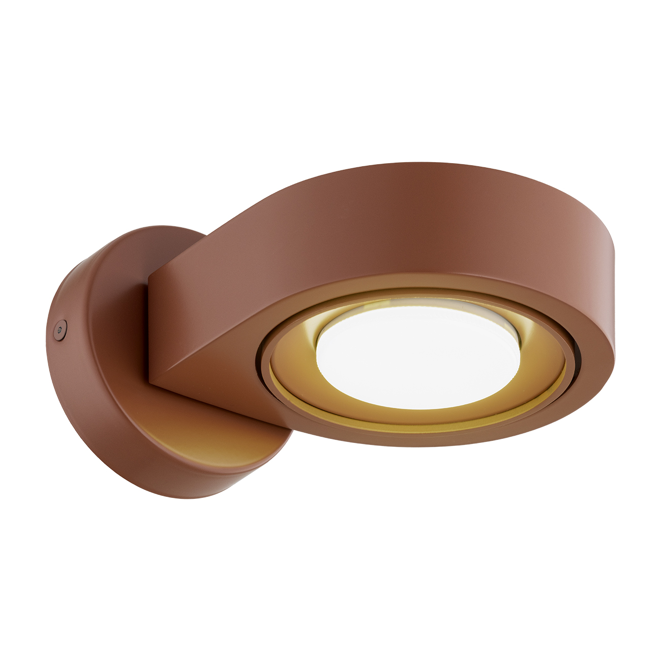Lutis Rotatable Wall Light, Terracotta, GX53 7W LED, 3000K, 17cm Wide