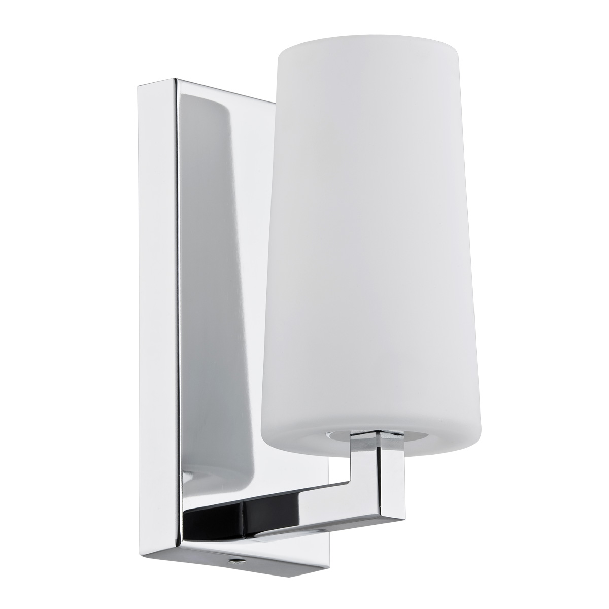 Melot Wall Light, Chome, Opal Shade, 1 Lamp, 8.5cm Width