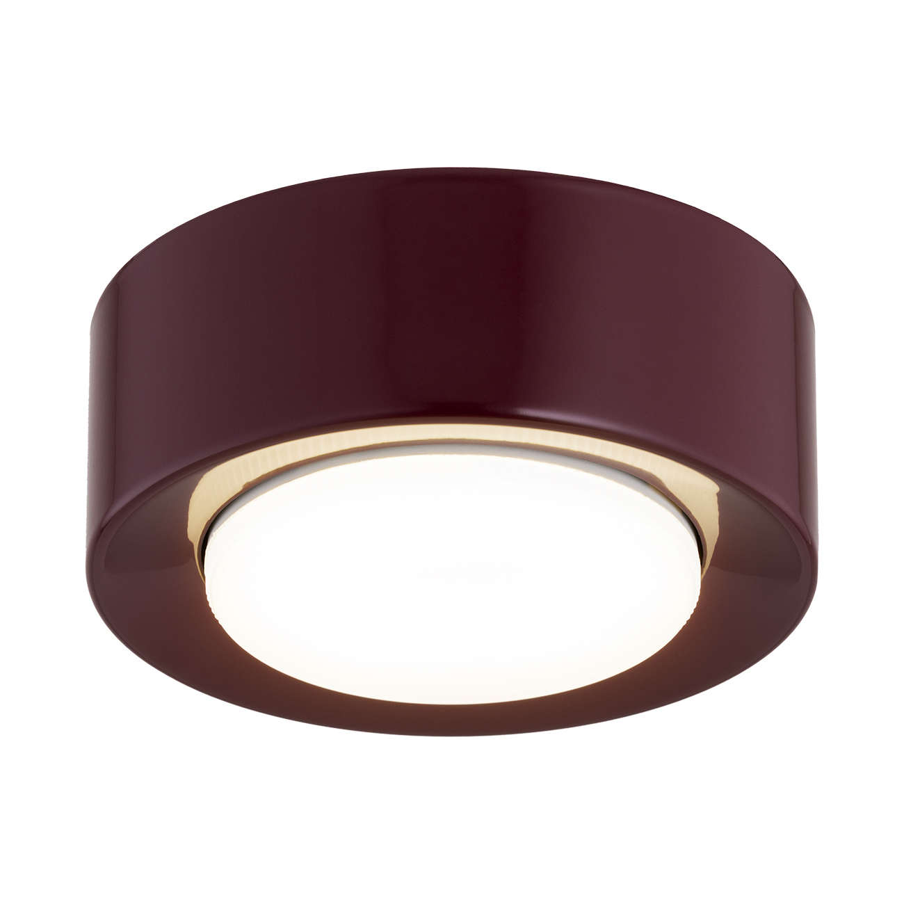 Olyra Mini Surfaced Mounted Downlight, Barolo Burgundy, 12W LED, 3000K, 11cm Diameter