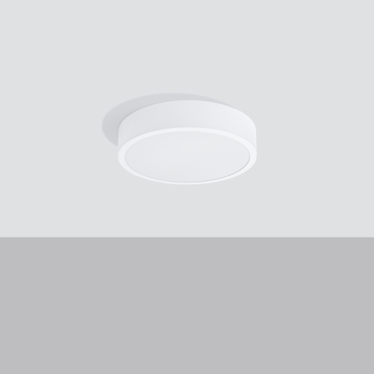 Onik LED White Flush Ceiling Light, 30cm Diameter, Metal, 3000k Warm White