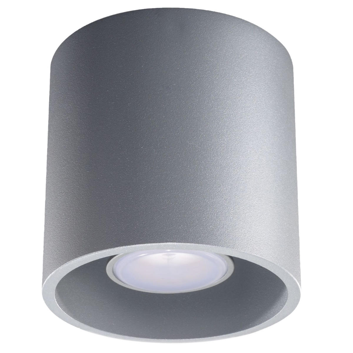 Orbital Grey Round Surface Spotlight, GU10, Metal, 1 Light, 10cm Diameter