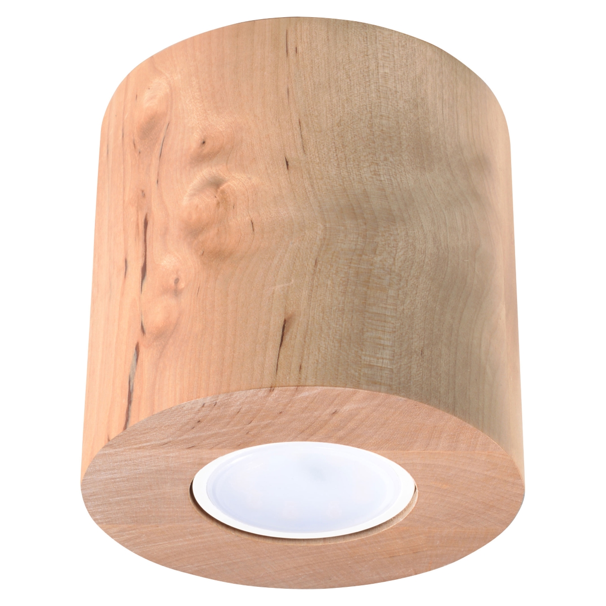 Orbital Round Wood Surface Spotlight, GU10, 1 Light, 10cm Diameter