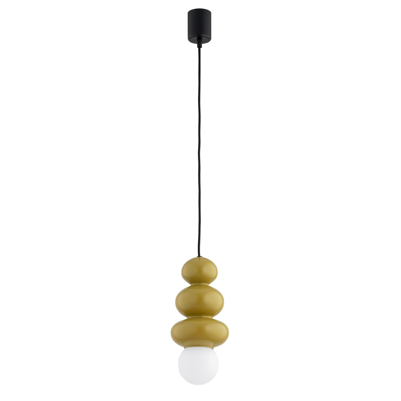 Orla IP44 Pendant Light, Honey & Opal Glass, 1 Lamp, 14cm Width