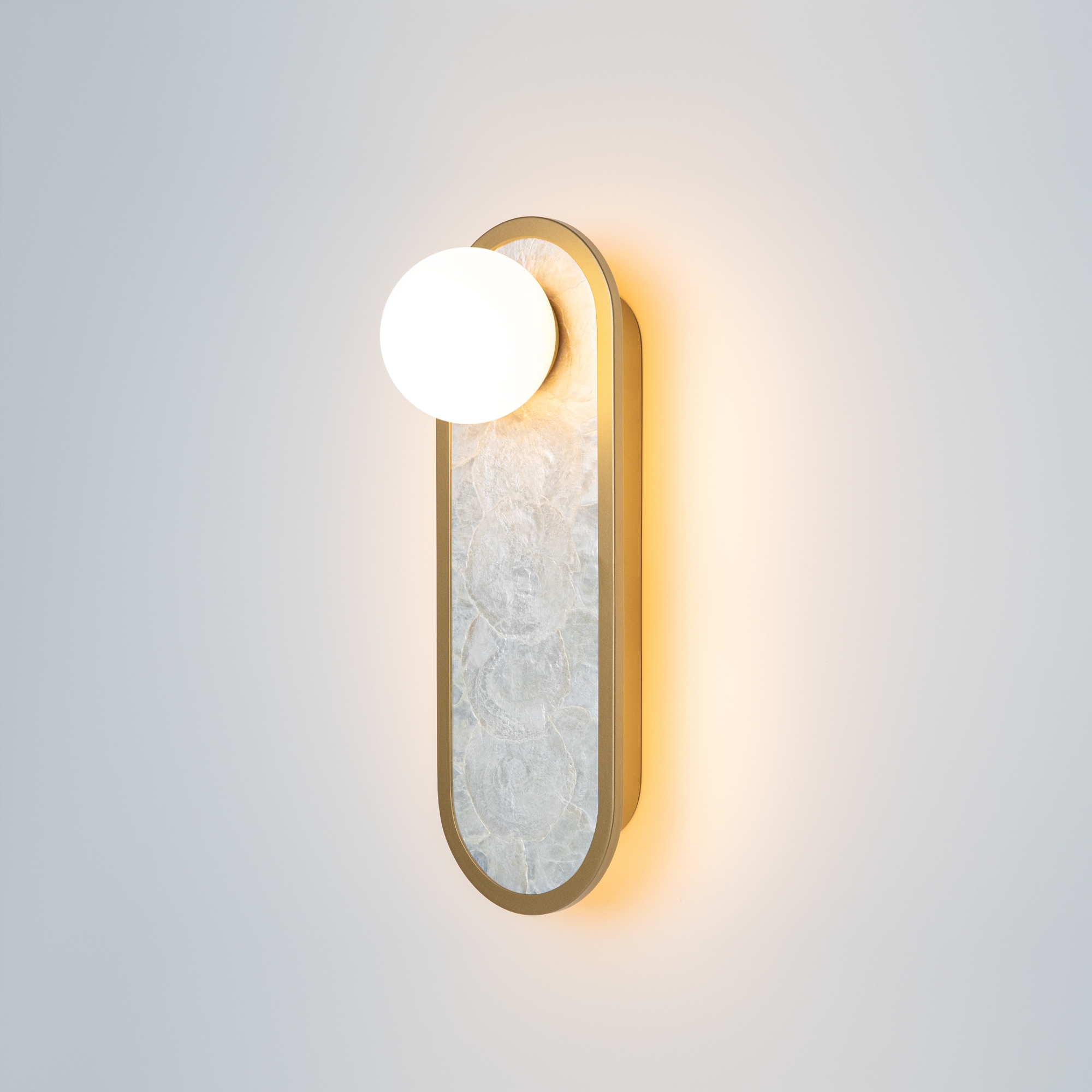 Perlamour Medium LED Wall Lamp, Backlight, Colour Switching LED, 20w, 33cm Height