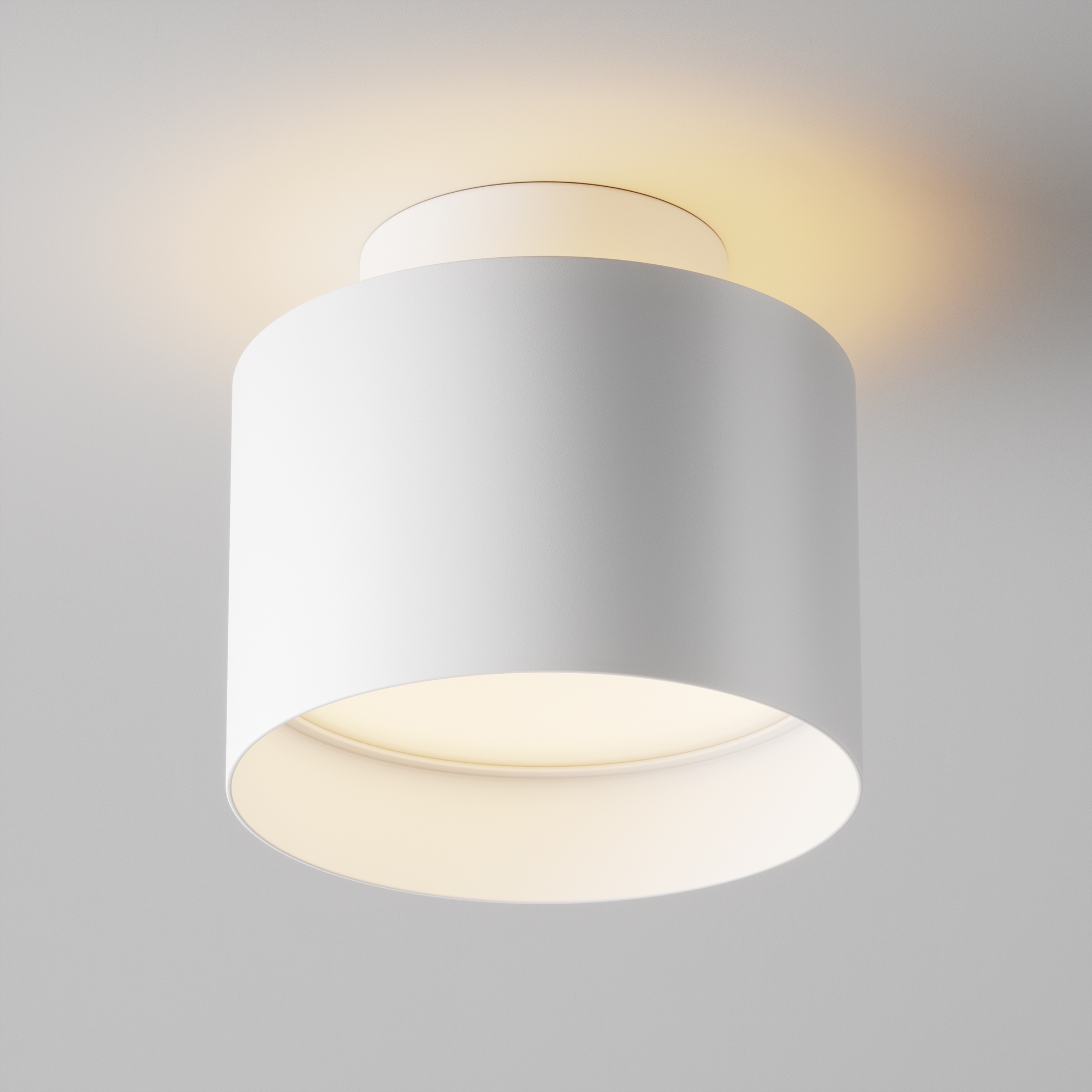 Planet Small White Ceiling Light, Aluminium, 12W LED, 3000k, 10cm Diameter