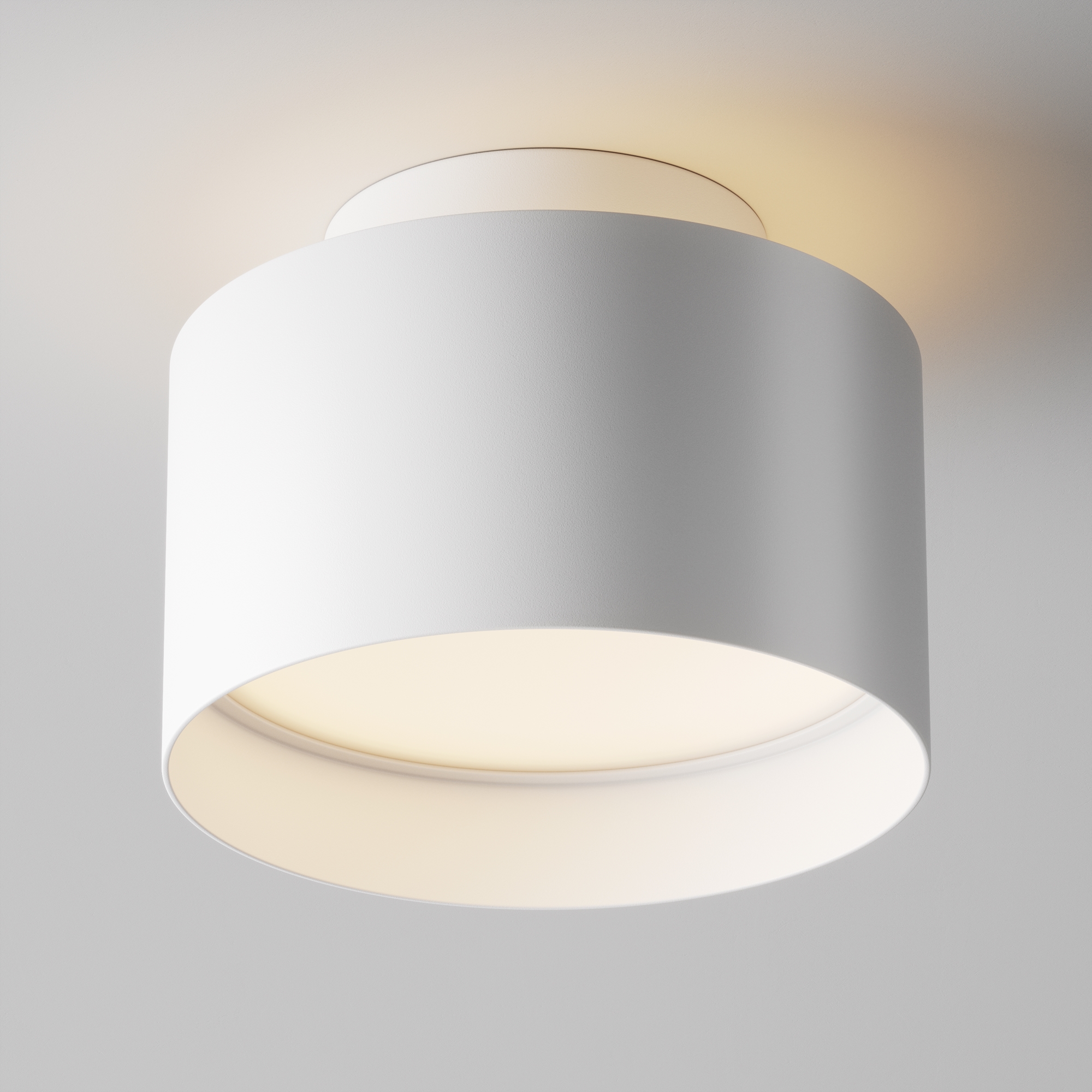 Planet Medium White Ceiling Lamp, Aluminium, 16W LED, 3000k, 12cm Diameter