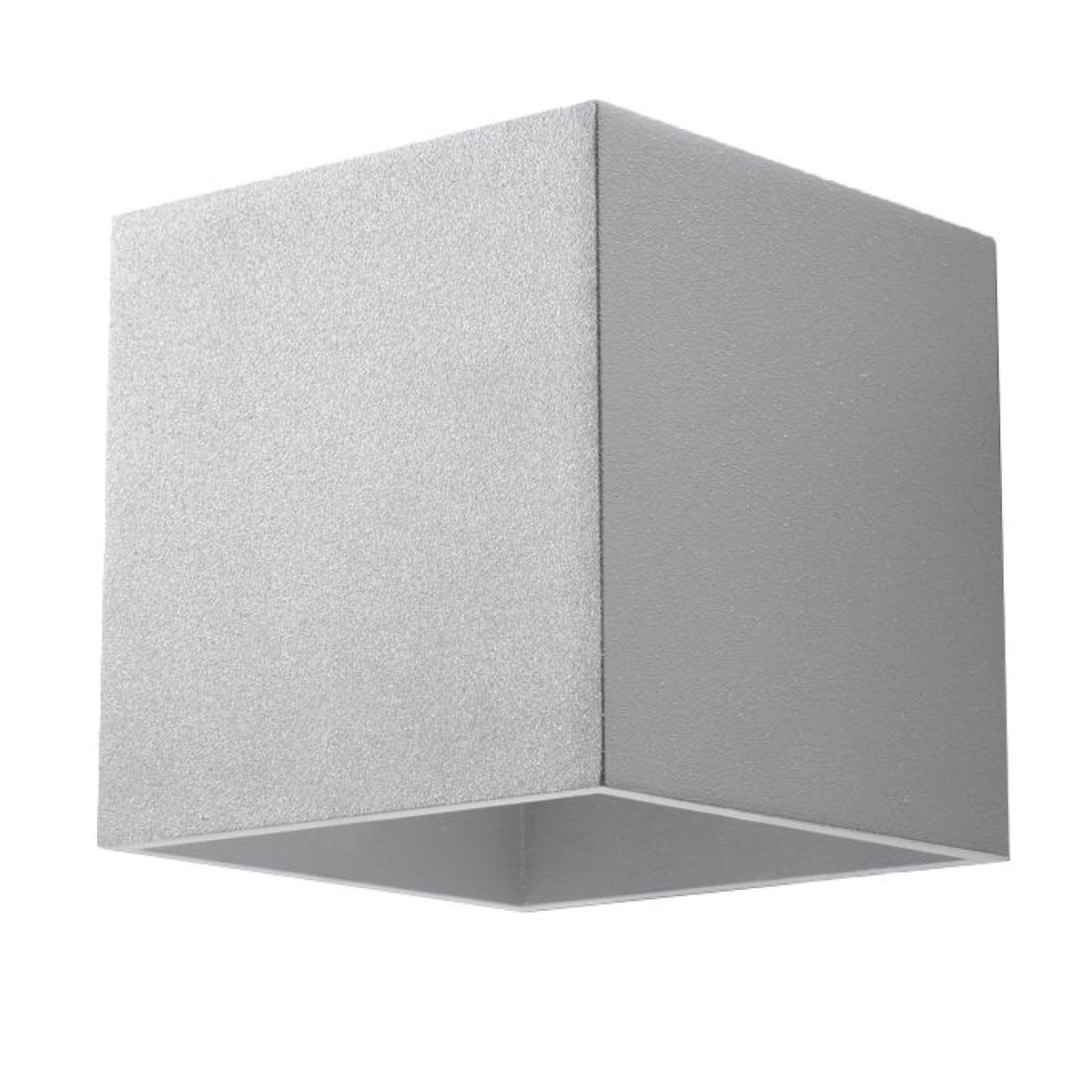 Kwad Grey Square Wall Lamp, 1 Light, Metal, G9, 10cm Wide