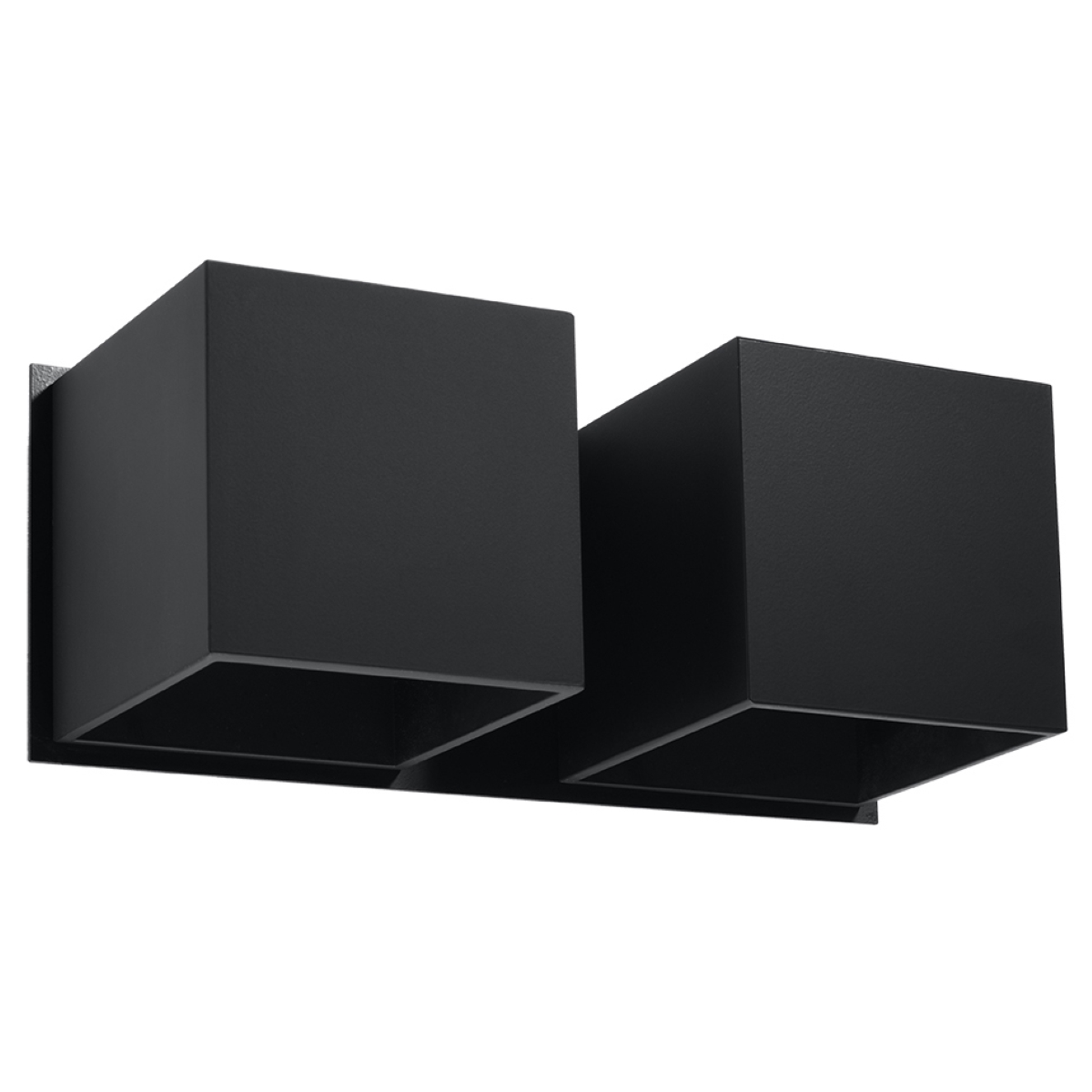 Kwad Black Double Cube Wall Light, G9, Metal, 26cm Wide