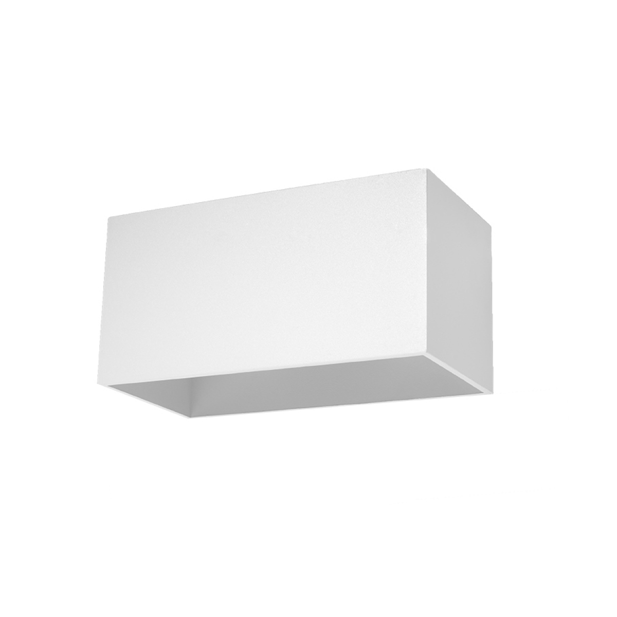 Kwad White Rectangle Wall Lamp, 2 Light, Metal, 20cm Wide