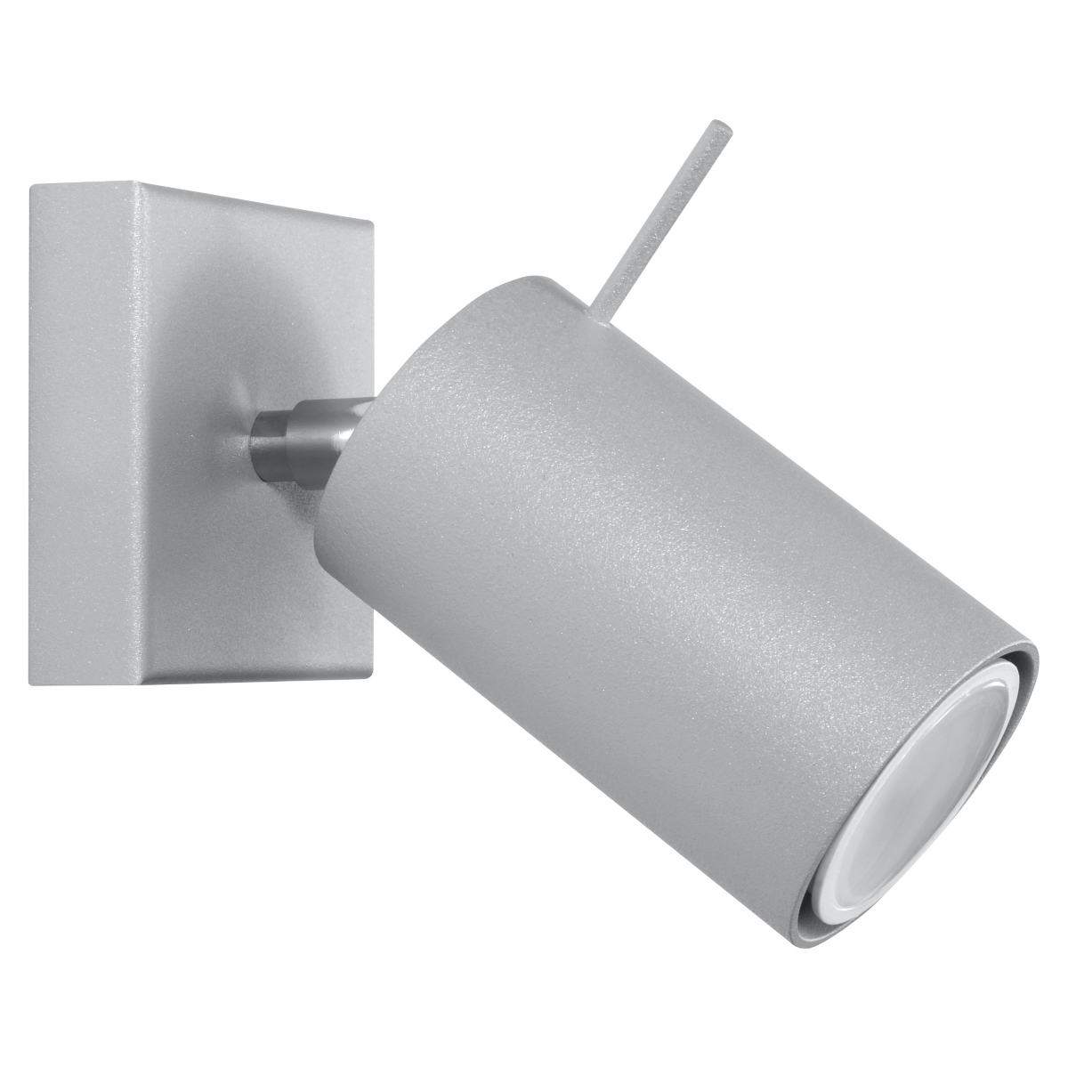 Oringo 1 Light Wall Spotlight, Grey, Ceiling Mountable, Adjustable Head, Metal, 8cm Wide