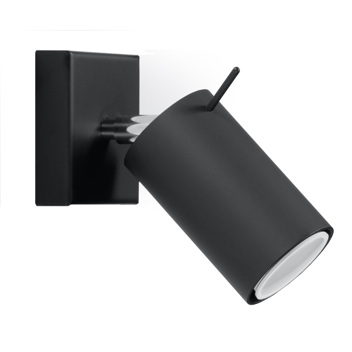 Oringo 1 Lamp Wall Spotlight, Black, Ceiling Mountable, Adjustable Head, Metal, 8cm Wide