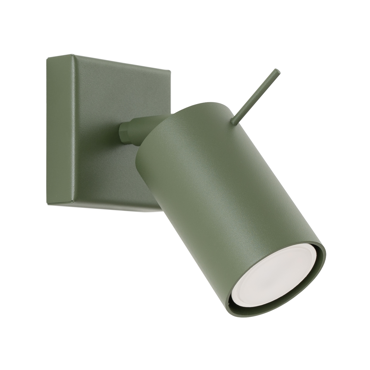 Oringo Single Wall Spotlight, Olive Green, Ceiling Mountable, Adjustable Head, Metal, 8cm Wide