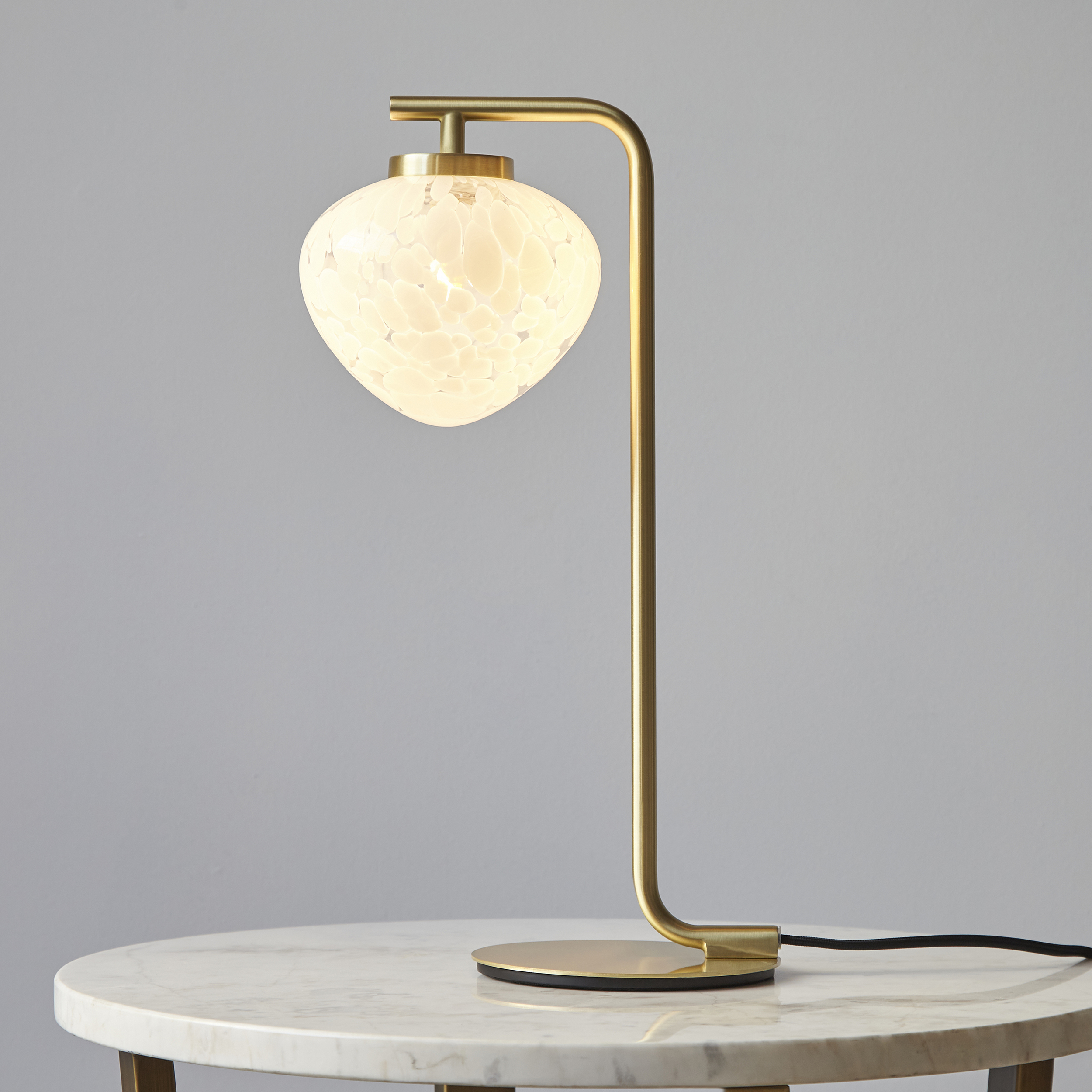 Ember Table Lamp, Brass, Frosted Glass