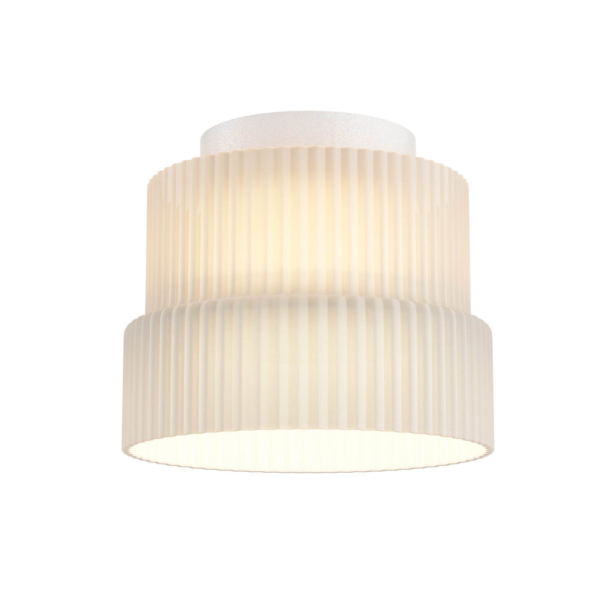 Scala White LED Ceiling Light, Glass, Metal, 12W LED, 3000k, 14.8cm Diameter