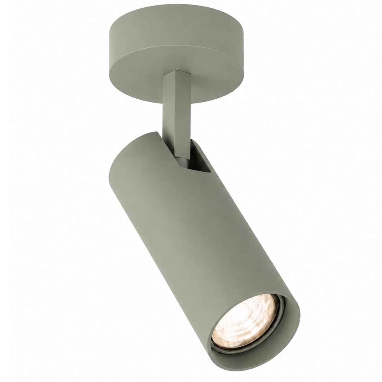 Lensa Sage Surface Mounted Adjustable Ceiling Spotlight, Wall Mountable, 1 Lamp, GU10, 8cm Wide