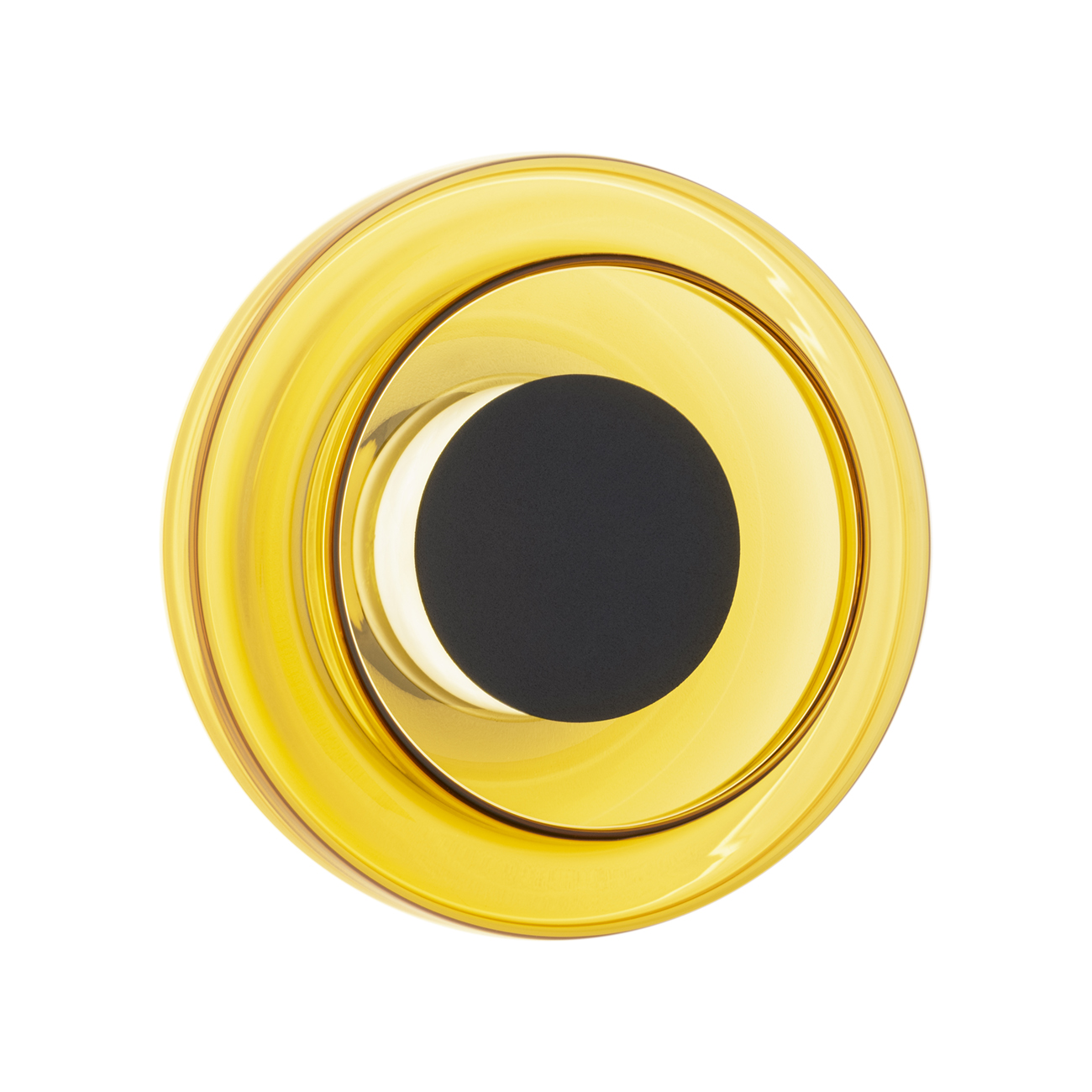 Sophie LED Wall Light, Amber Glass, 3000k Warm White, 20cm Diameter