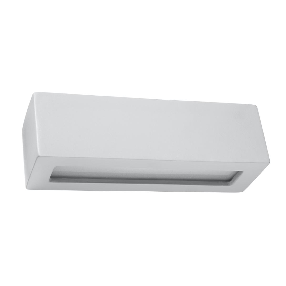 Zega Grey Ceramic Wall Lamp, Glass Covers, 1 Light, 32.5cm Wide